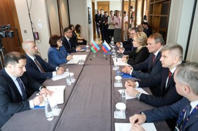 Sahibə Qafarova Matviyenko ilə Azərbaycan-Rusiya əlaqələrinin möhkəmləndirilməsini  müzakirə edib